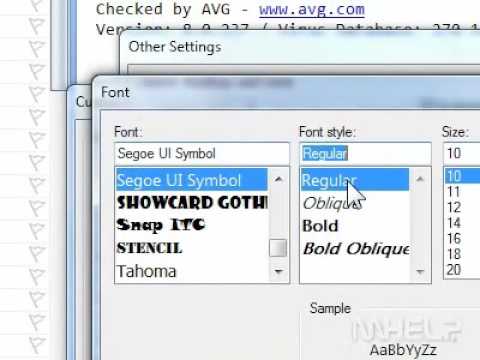 how to adjust font size in outlook