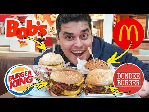 O HAMBÚRGUER MAIS CARO - McDonald's, Burger King, Bob's e Dundee Burger