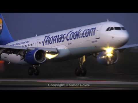 Early morning arrivals at Manchester Airport