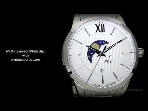 Buy Online Xylys Swiss Analog Moonphase Silver Stainless Steel