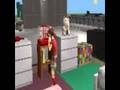 little girl playing with hamster