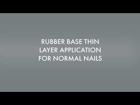 Rubber Base thin layer application for normal nails