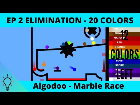 Algodoo Marble Race - 20 Colors - Elimination | EP 2