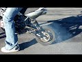 pit bike burnout