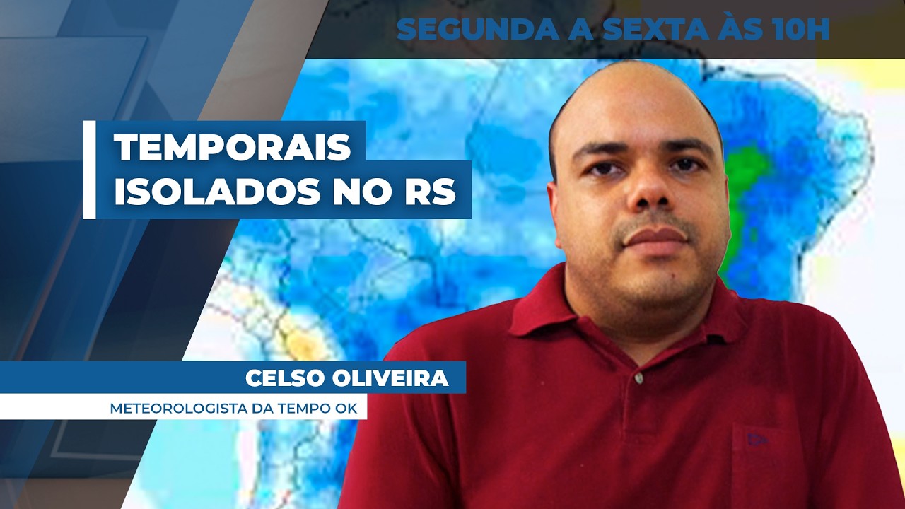 Temporais isolados ocorrem no RS nesta terça-feira (17); temperaturas seguem elevadas