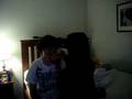 Me peircing Kyles ear