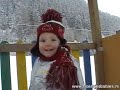 Dutch twins playing in the snow of Nauders
