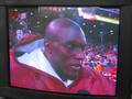 Takeo Spikes hitting on CBS Reporter Kim Coyle during game