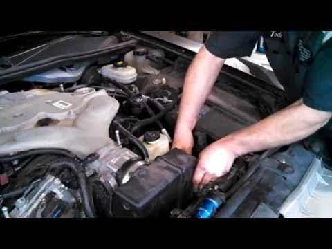 Air filter replacement Cadillac CTS 2007 Install remove Replace how to change