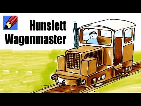 How to draw a Hunslett Wagon Master Train Engine - Bord Na Mona