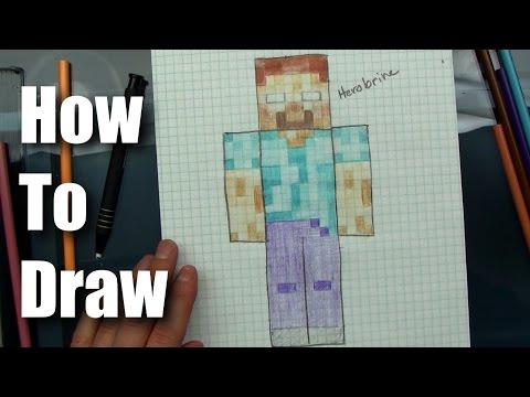 how to draw herobrine
