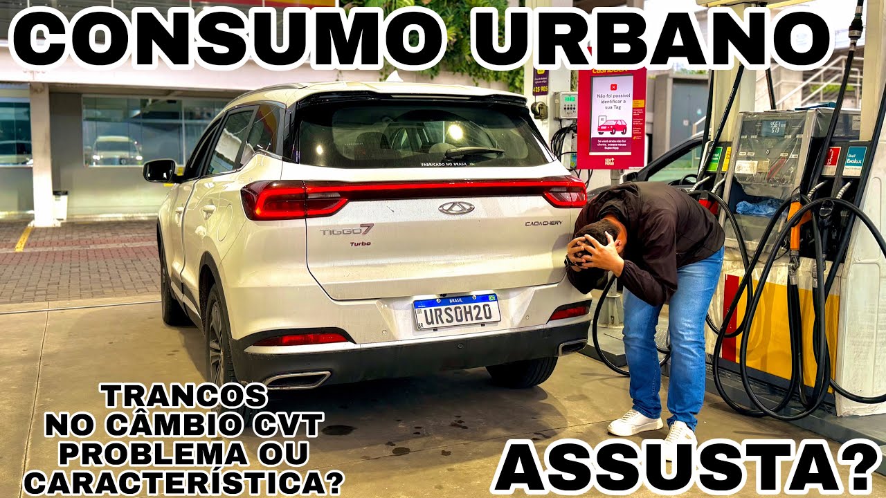 TESTEI O CONSUMO URBANO DO CAOACHERY TIGGO 7 SPORT NA BOMBA | PORQUE TEM FAMA DE GASTÃO??