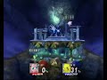 Super Smash Bros Brawl pokeball battle on spear pillar.