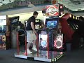 this is me (cfusionpm) playing some double on ddr supernova.  mediocre scores in these videos, but these are the most flashy and most fun doubles charts ive seen so far.  also, this is how doubles is supposed to be played; crossing over and without the bar.
