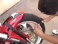 Protector Motos - Aplica��o do Friso Refletivo Reto