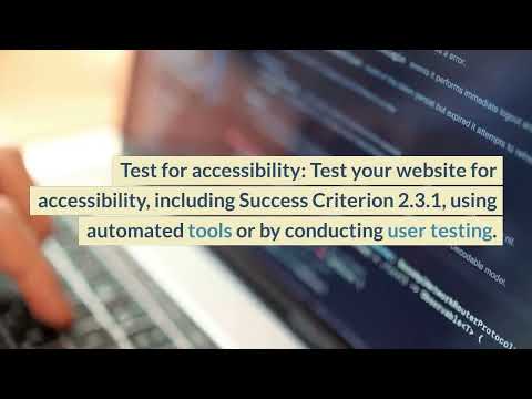 How to implement WCAG 2.1 Success Criterion 2.3.1 Three Flashes or Below Threshold in code