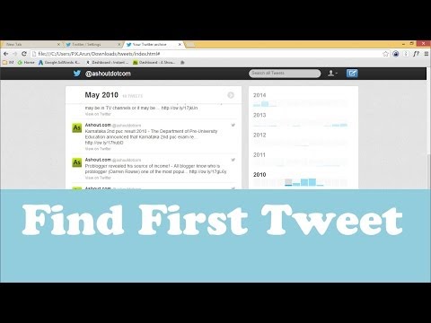 how to discover first tweet