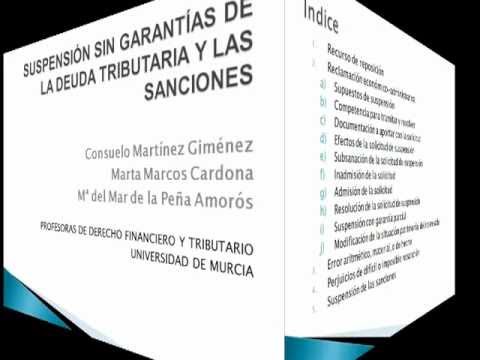 Suspensin sin garantas de la deuda tributaria y las sanciones