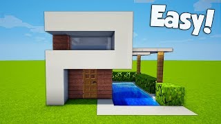 Minecraft: How To Build A Small & Easy Modern House Tutorial (#24)