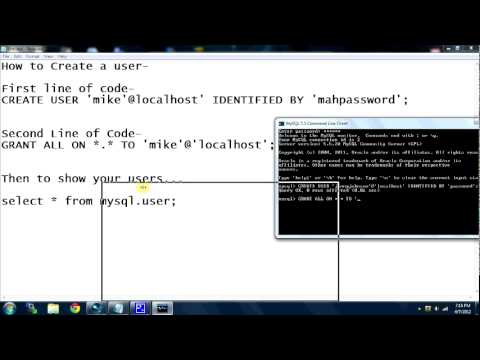 how to create user in mysql
