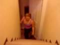 lmaoo :L leah crawls downstairs cos...
