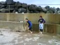 Frontflip over bar thing at harbor!
