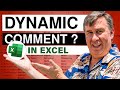 videos de MrExcel's Learn Excel #855 - Dynamic Comment?