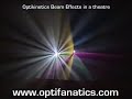 Optikinetics beam lighting effects filmed in a theatre
