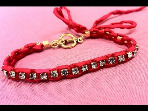 how to attach rhinestone chain