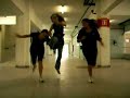 Aline, Amanda e Ana no corredor federal