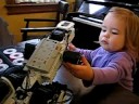 Baby Girl With Robotis Bioloid