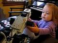 Baby Girl With Robotis Bioloid