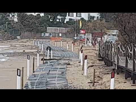 Strada temporanea spiaggia Lido mareggiata 16 Gennaio 2023