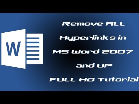 how to remove hyperlinks in word