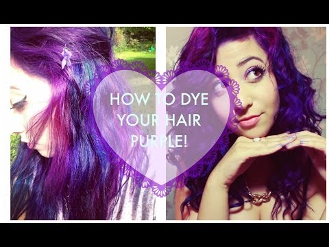 how to dye hair a bright purple