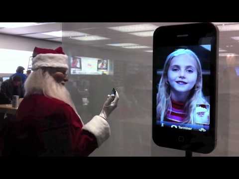 Santa Claus aparece en los Apple Store con un iPhone 4 0 Santa Claus aparece en los Apple Store con un iPhone 4