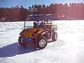 Justin & Colin +  Cub   Cadet  + Frozen Lake = Extreme!!!