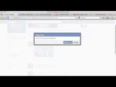 how to i delete a post on facebook