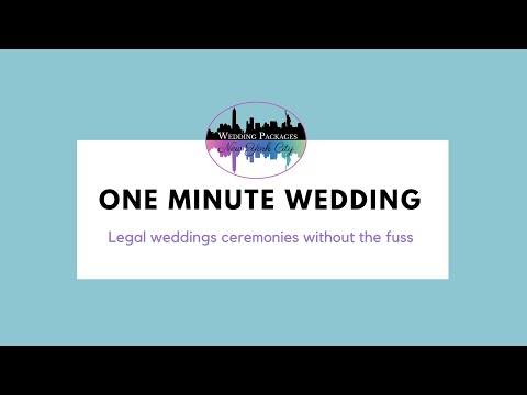 video-linktoworks-One Minute Wedding in New York City! Get legally...