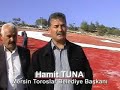 Türkiye'nin en büyük Türk bayrağı Mersin Toroslar Belediyesi tarafından Toros dağlarına nakış nakış işlendi.