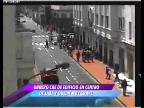 Cámara de vigilancia capta caída de obrero