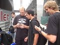 Deutsche Basketballmannschaft bei der Ankunft
