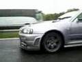 Skyline Overtaking a Porsche
