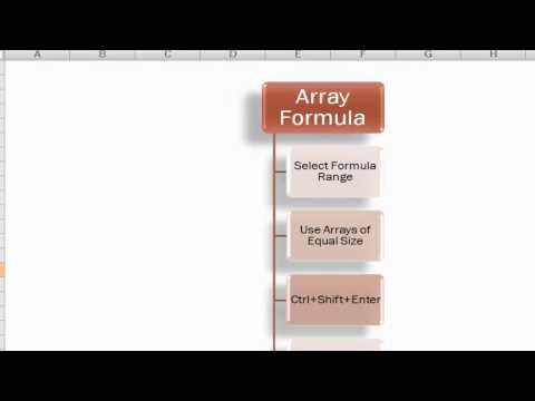 how to define an array in excel