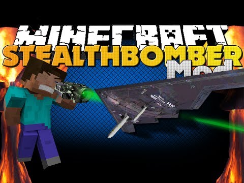 Minecraft Mod - Stealth Bomber Mod - NUKE EVERYTHING (Rival Rebels Mod)
