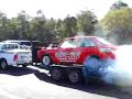 ULEGAL does burnout on trailer, while driving ULEGAL does burnout on trailer, while driving