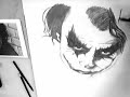 Drawing Heath Ledgers Joker, The Dark Knight, Nathan Wyburn