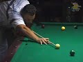 Dennis Hatch runs four racks of 9-ball