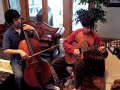 jd henneberry and sheng wu doing an ozzy osborn tune on cello and guitar.

j.d. henneberry-guitar 
sheng wu - cello
j.d. and sheng are in an improv duo that combines rock music and classical music entitled 11th dimention.  thanks 4 watching!!!!!!!

special thanks to 
scott jackson
walter kelly 
evan tonseng
mahlon haleck