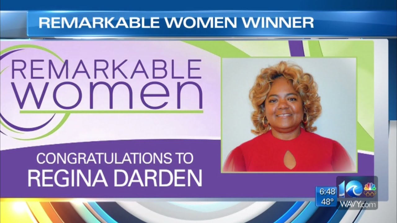 Regina Darden wins the 2020 Remarkable Woman Award from WAVY-TV 10